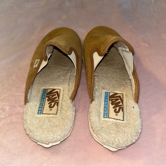 Vans ultracush brown suede and sherpa mules size 8 women’s or 6.5 men’s - Picture 5 of 8
